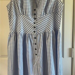 Blue and White Checkered Dress